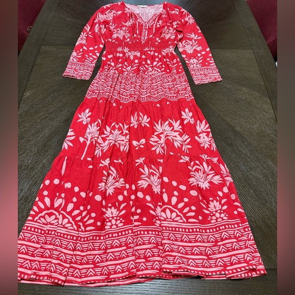 Easel Floral Boho Rayon Maxi Dress, Women’s Size Small - Picture 6 of 8